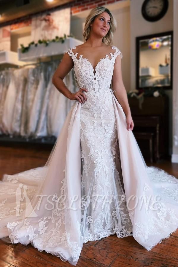 Luxury Wedding Dresses A Line Lace | Wedding dresses with a train
