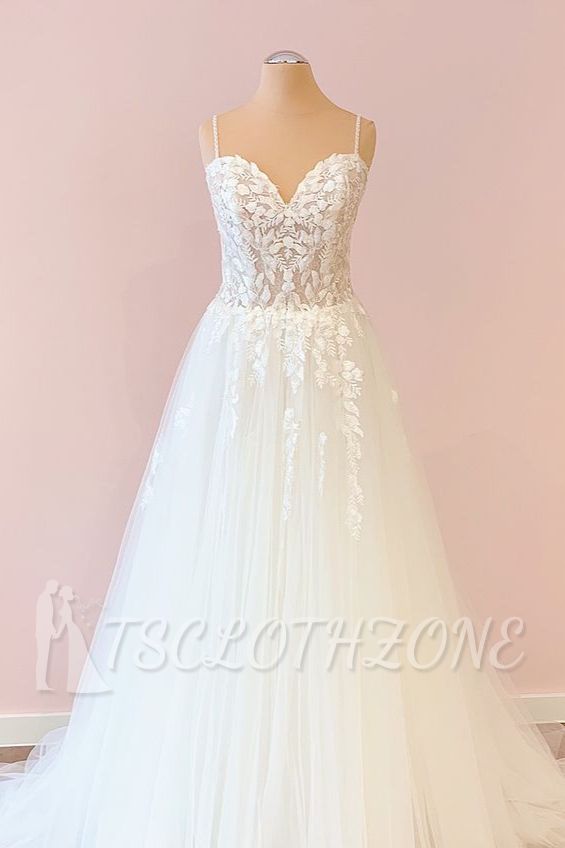 White wedding dresses A line | Wedding dresses with lace