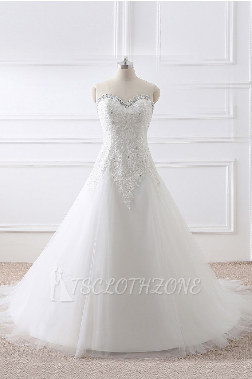 AUTUMN  | Princess Sweetheart Tulle Wedding Dress With Lace