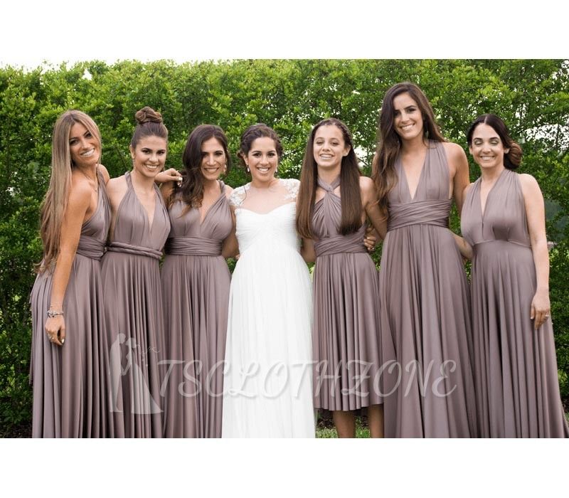 Taupe Infinity Bridesmaid Dress In   53 Colors