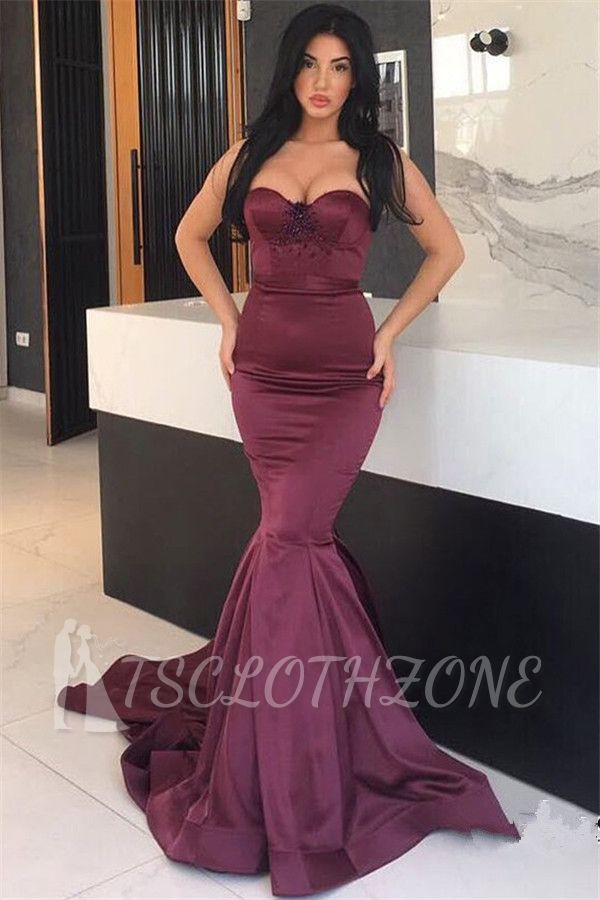 New Arrival Mermaid Evening Dresses 2022 | Sweetheart Beads Sexy Prom Dresses Cheap