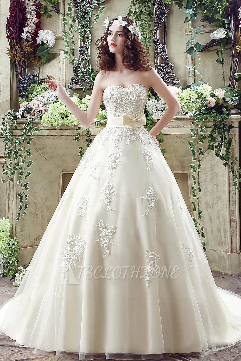Sweetheart Lace Ball Gown Wedding Dress Tulle Lace-Up 2022 Bridal Gown