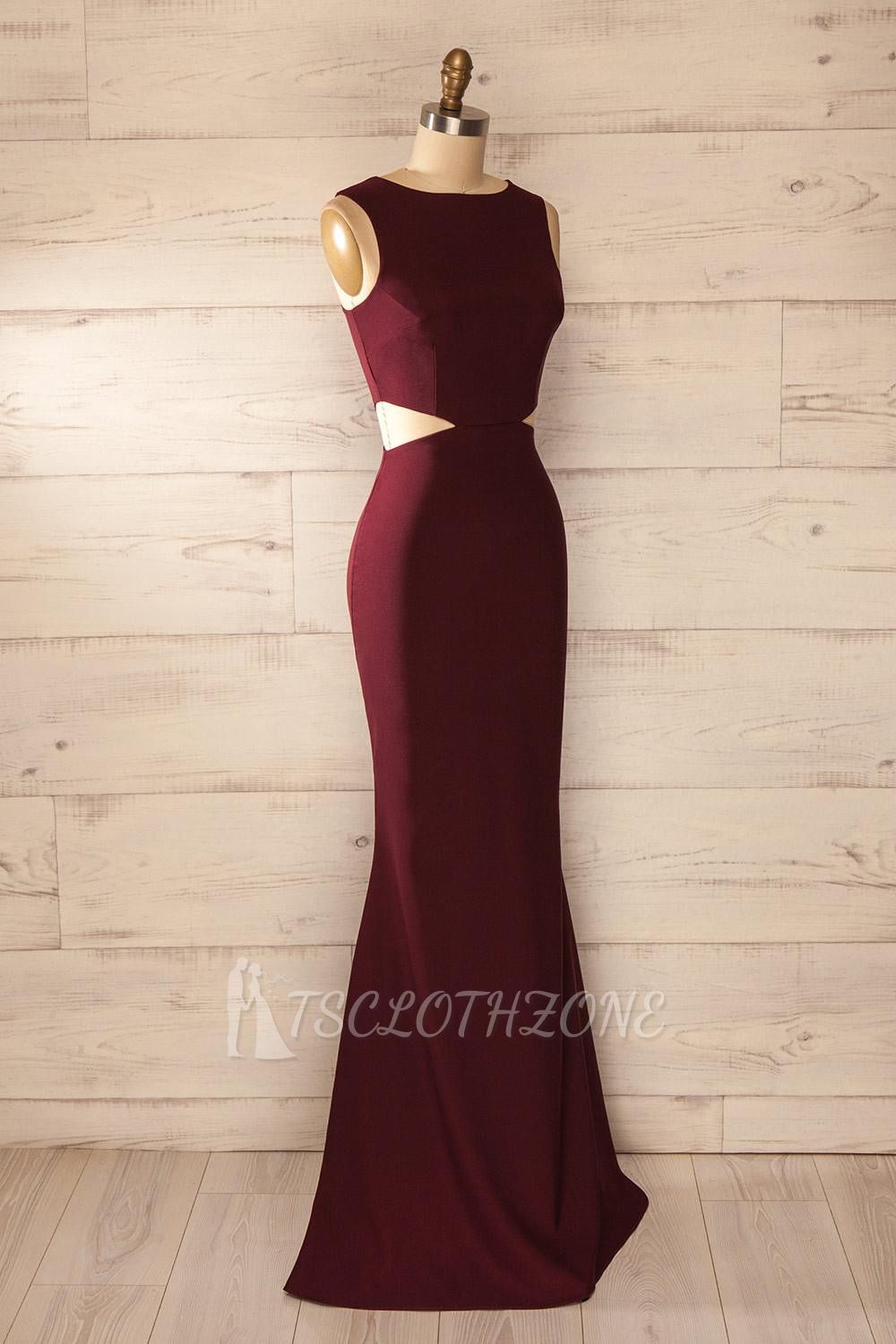 Sexy Sheath Cutaway Sides Evening Dress Cheap 2022 Formal Dresses