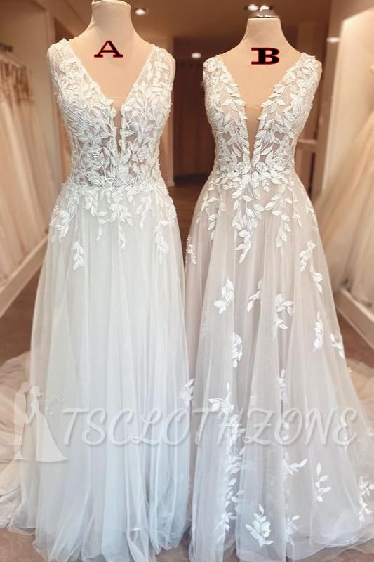 Sheath dresses wedding dresses with lace | Wedding dresses V neckline