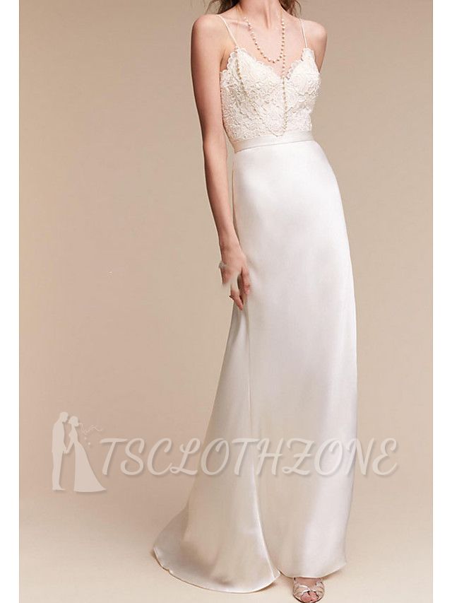 Formal Plus Size Sheath Wedding Dresses V-Neck Satin Cap Sleeve Bridal Gowns with Sweep Train