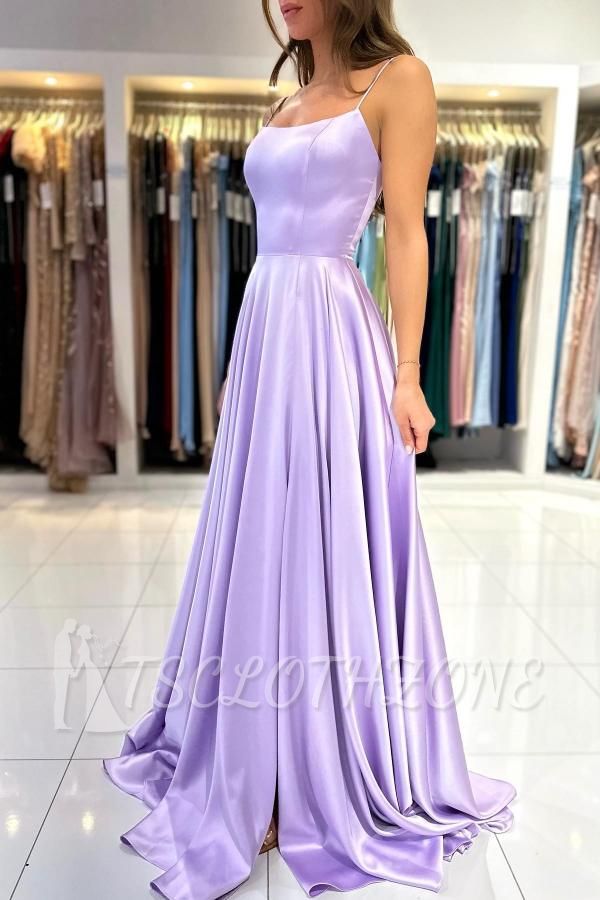 Simple evening dresses Lilac | Long Prom Dresses Cheap