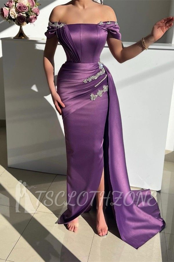 Plain purple evening dresses | Long Prom Dresses Cheap
