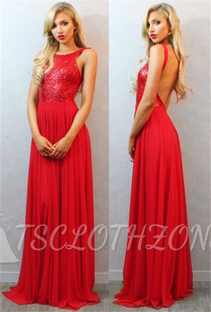 Elegantes langes rückenfreies rotes Abendkleid mit Pailletten und offenem Rücken, sexy Abendkleid