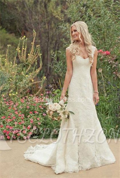 Full Lace Wedding Dresses 2022 Cap Sleeve Mermaid Court Train Zipper Charming Bridal Gowns