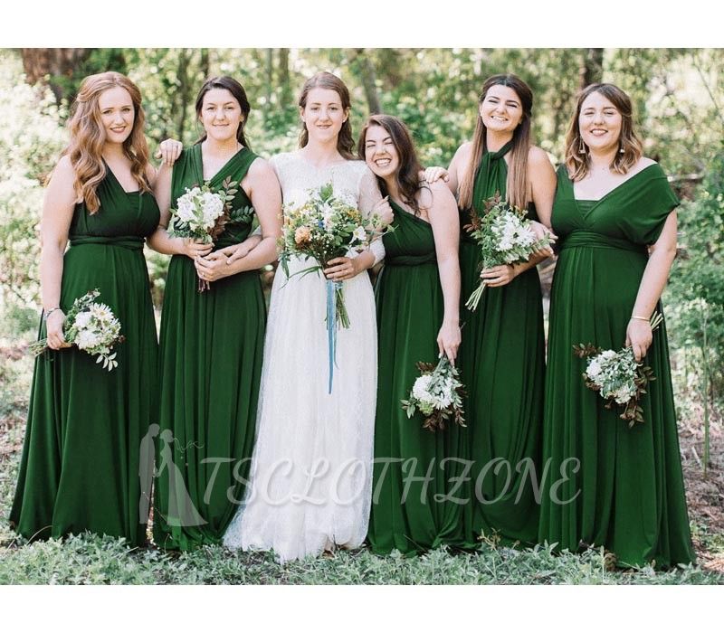 Smaragdgrünes Infinity-Brautjungfernkleid in   53 Farben