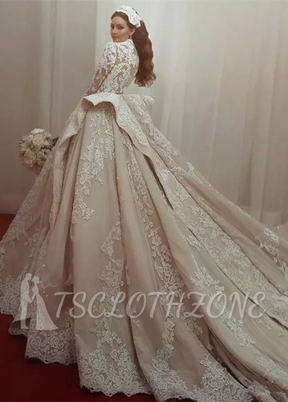 Beautiful Long Sleeve Lace Wedding Dress | Princess Bridal Gowns On Sale