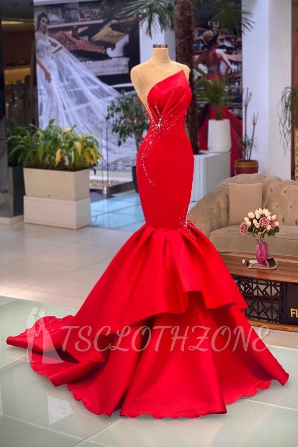 Red Floor Long Designer Evening Dress | Prom Dress