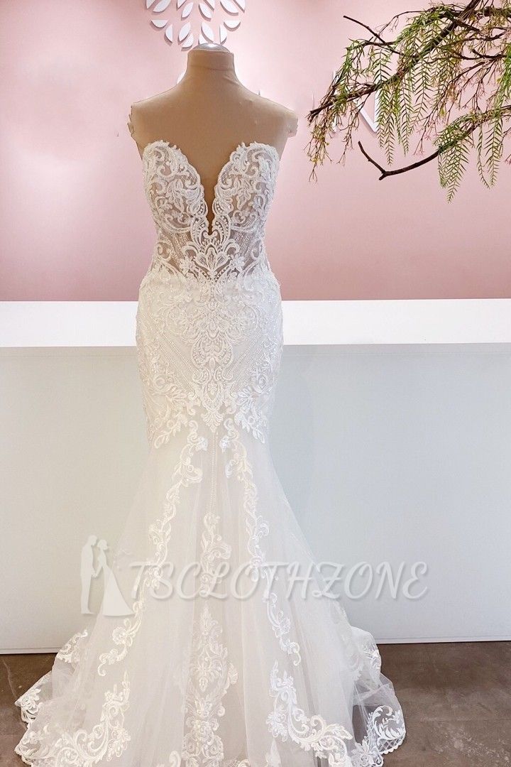 Wedding dresses mermaid lace | Wedding dresses heart neckline