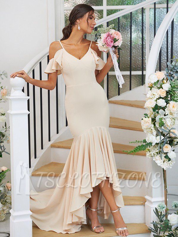 Sexy Bridesmaid Dresses Hi-lo | Simple dresses for bridesmaids