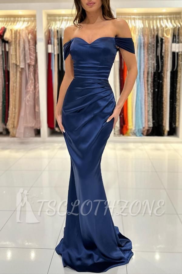 Simple Long Evening Dresses Cheap | Prom Dresses Dark Blue