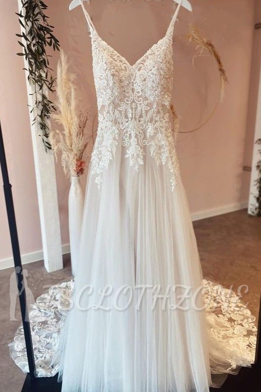 Beautiful A-Line Lace Wedding Dresses