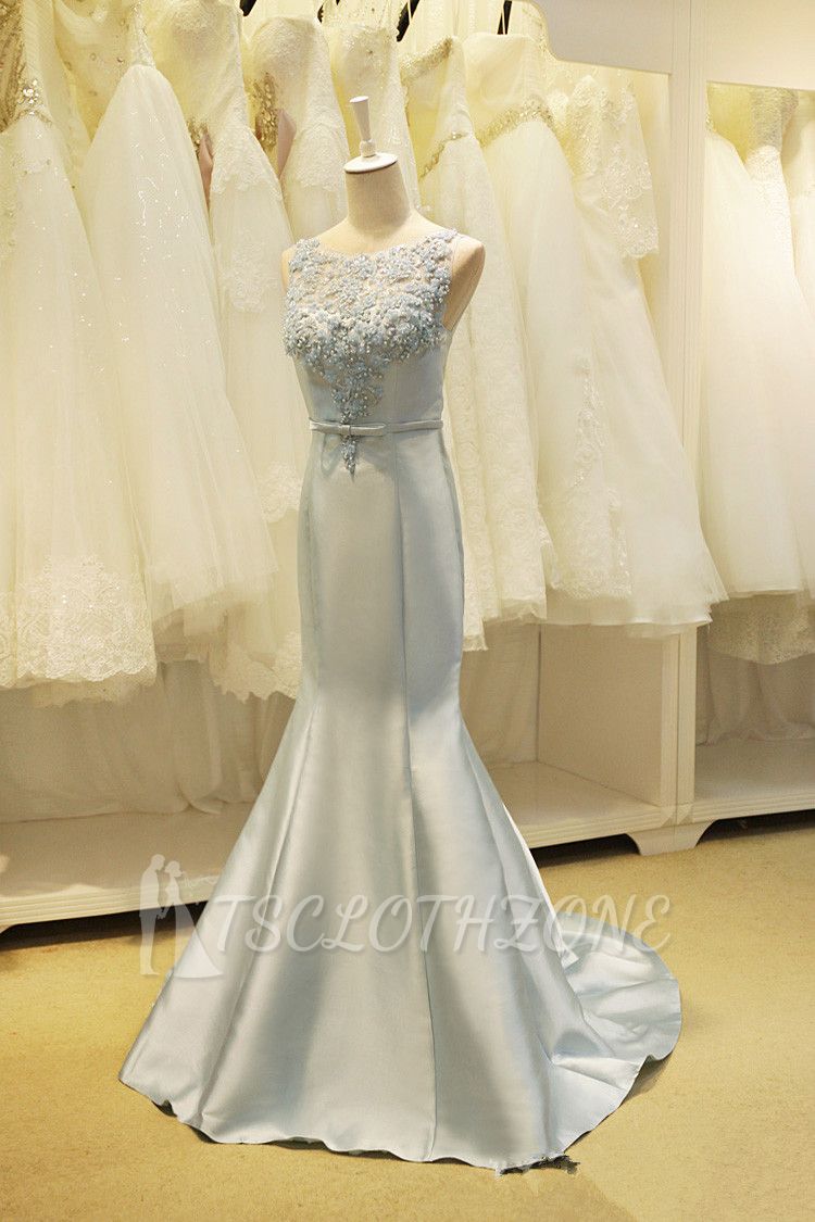 Elegantes Spitze-Nixe-Abschlussball-Kleid mit Perlen New Arrival Bowknot Zipper Formal Occasion Dress