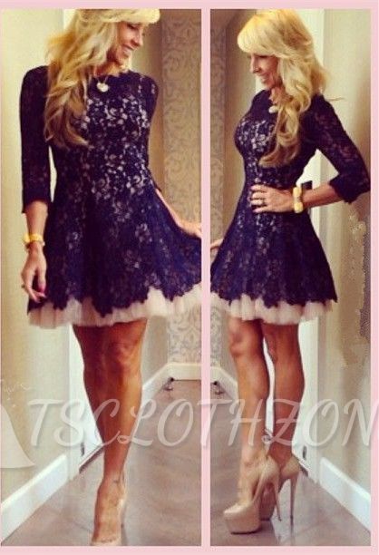 New Arrival Cocktail Dresses Full Lace A-line Short Mini Homecoming Dresses