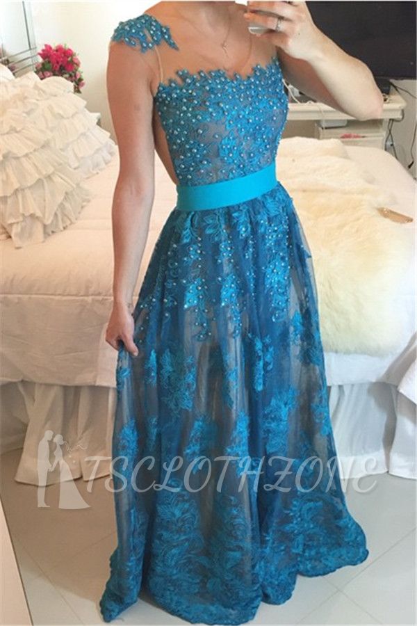 Lace Beadings Cute 2022 Latest Prom Dresses Sheer Back Plus Size Formal Occasion Dress