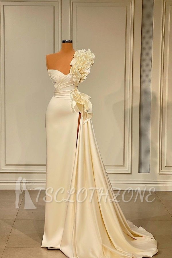 Designer Evening Dresses Long White | Glitter prom dresses