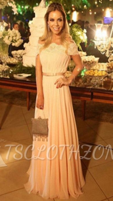 New Arrival Short Sleeve Off Shoulder Long Prom Dress Cheap Lace Plus Size Formal Occasion Dresses
