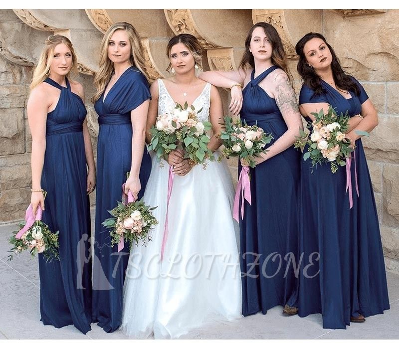 Mitternachtsblaues Infinity-Brautjungfernkleid in   53 Farben