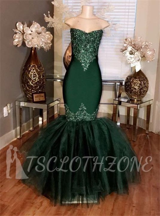 Prom Sweetheart Tulle Long Appliques Mermaid Dresses Sleeveless 2022 BA5057
