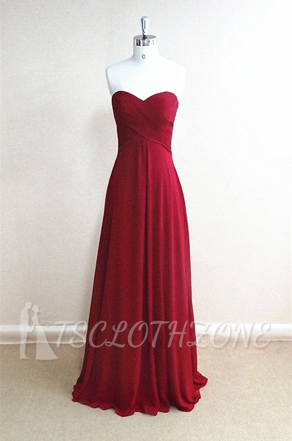 Red Sweetheart Sexy Evening Dresses Simple 2022 Popular Long Prom Dress BA9367