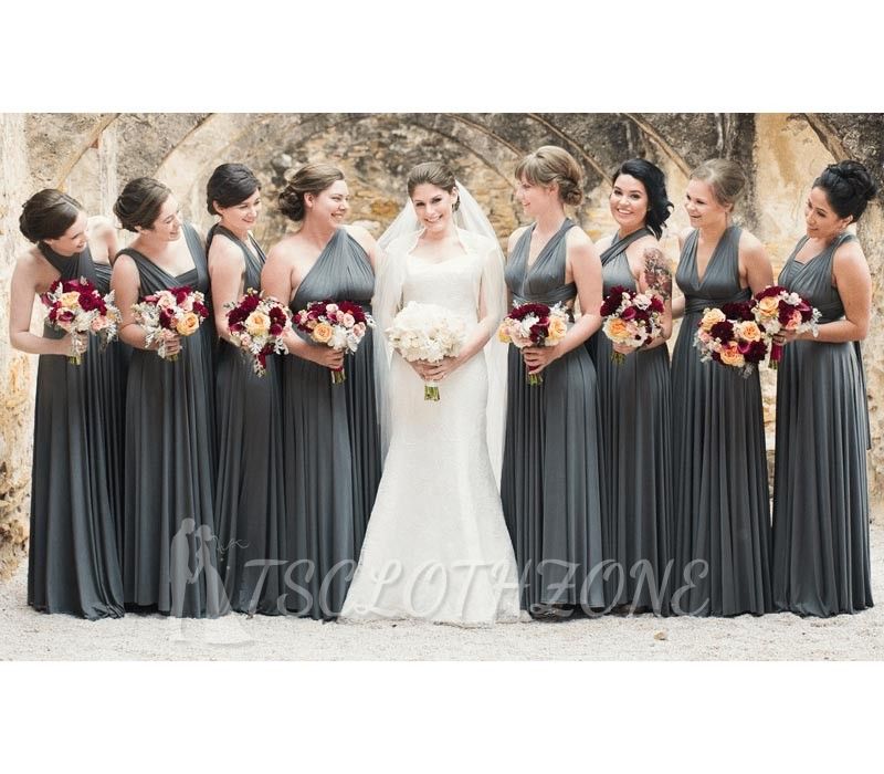 Charcoal Gray Infinity Bridesmaid Dress In   53 Colors