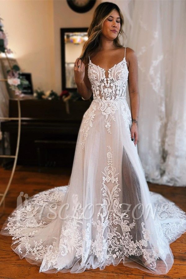 Designer Wedding Dresses A Line Lace | Wedding dresses cheap