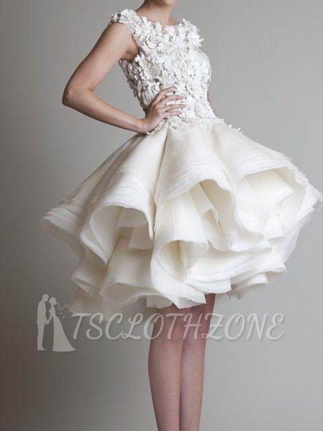 Asymmetrical A-Line Wedding Dress Jewel Sleeveless Country Plus Size Bridal Gowns On Sale