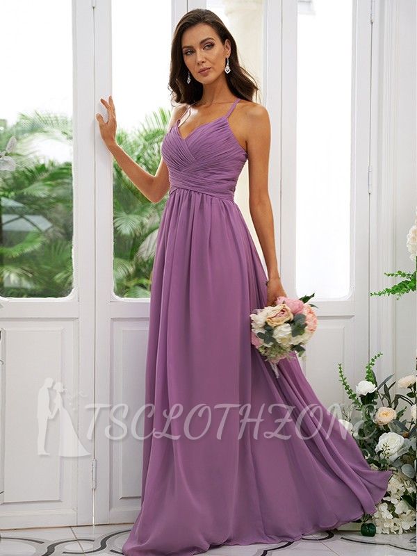 Simple Bridesmaid Dresses Long | Lilac bridesmaid dresses