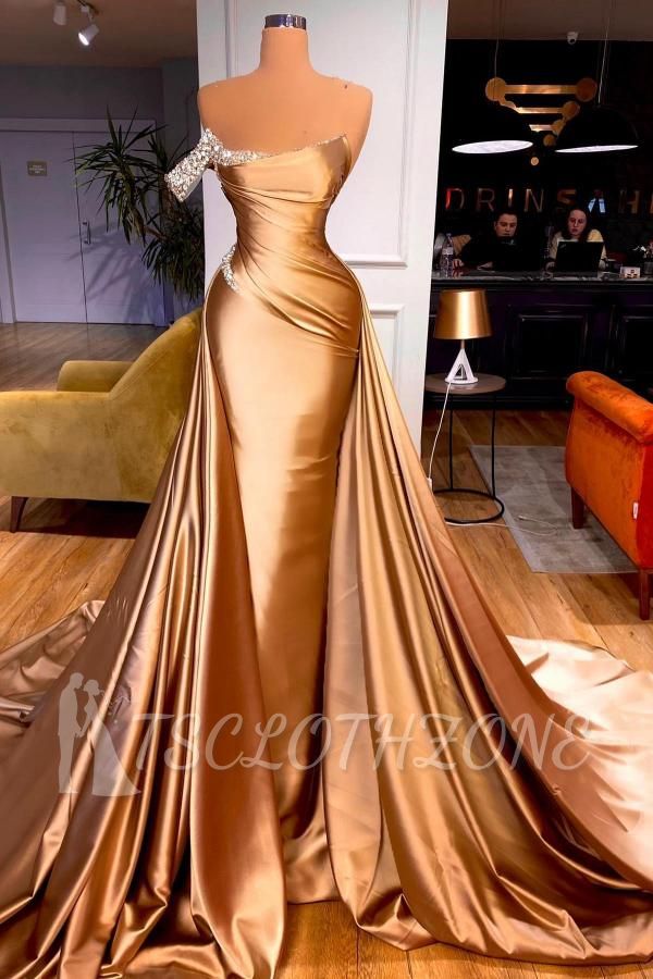 Schöne Abendkleider Gold | Lange Ballkleider billig
