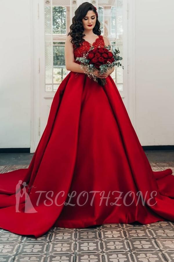 Glamorous Red Sweetheart Aline Ball Gown