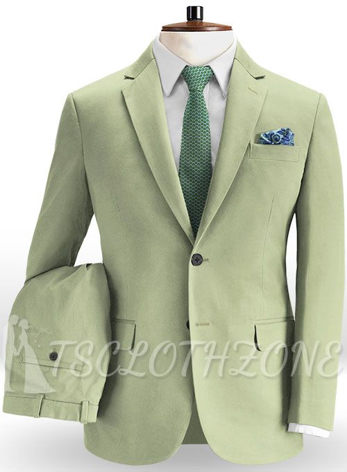 Summer River Green Chino Suit | Two Piece Suit