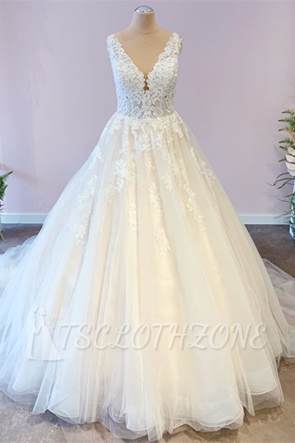 Elegant wedding dress A line | Bridal wear with lace