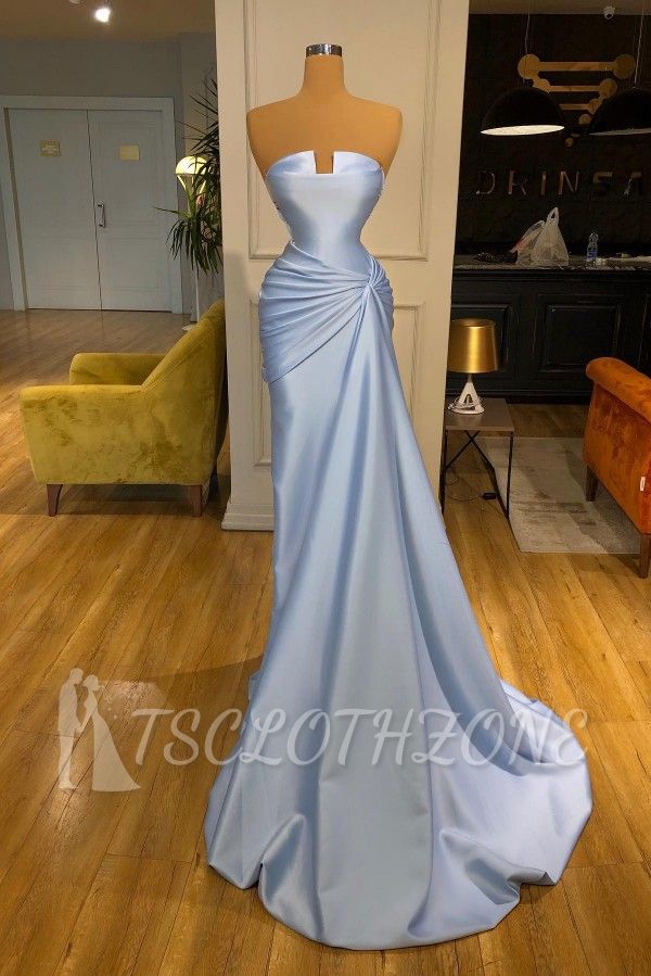 Vintage Evening Dresses Long Blue | Simple prom dresses cheap
