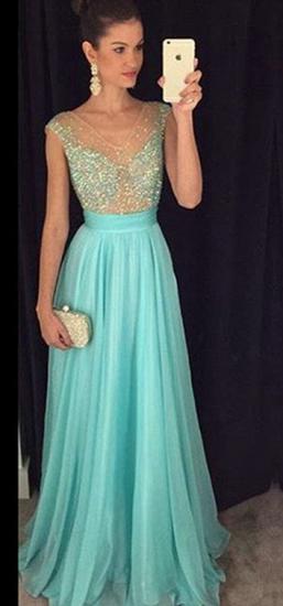 Crystal V-Neck Sleeveless 2022 Prom Dresses New Arrival A-Line Natural Party Gowns_2