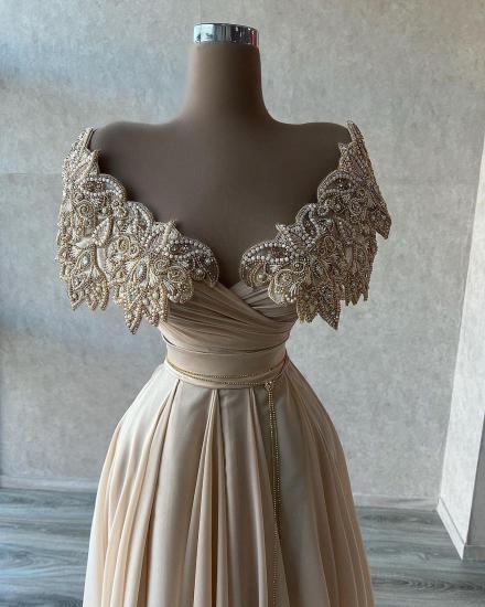 Elegant Long Sleeveless Evening Dress | Glitter Prom Dress_2
