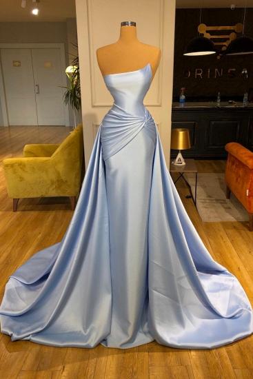 Light Blue Evening Dresses Long | Simple prom dresses cheap