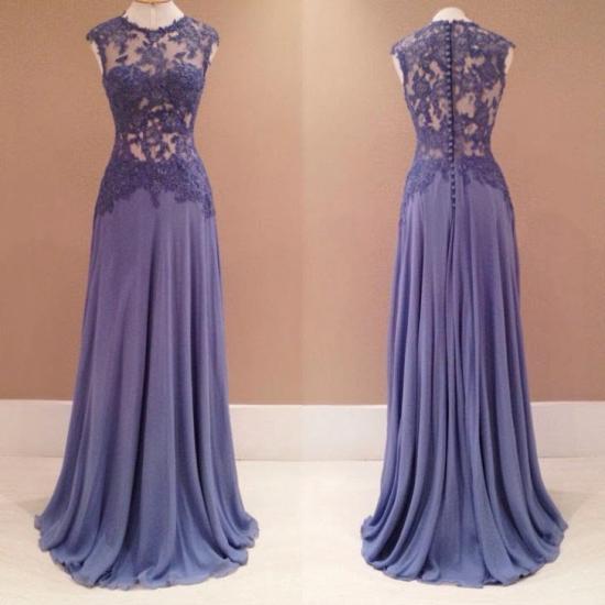 See Through Sleeveless Evening Dress Long 2022 Prom Dress with Lace Appliques_2