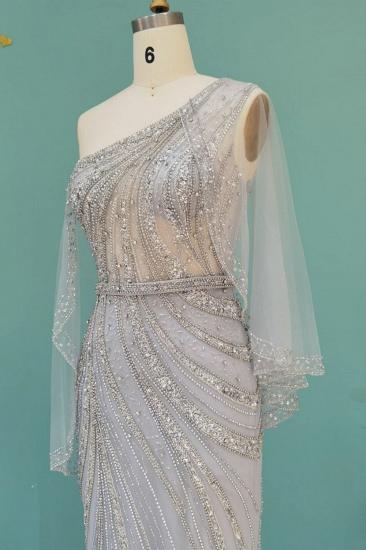 Luxuriöse Meerjungfrau-Abendkleider mit einer Schulter, Dubai, langes formelles Kleid für Hochzeitsfeier_3