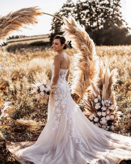 Stylish white Sweeteart Tulle Lace Wedding Dress_3