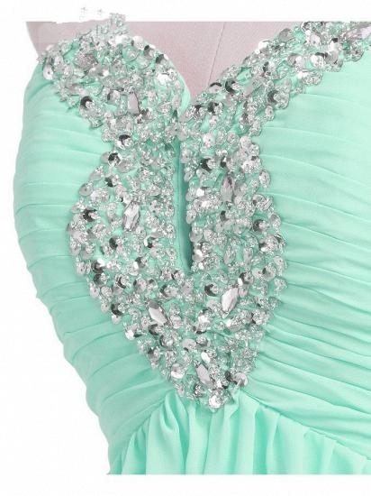 Elegant Light Green Sweetheart Chiffon Cocktail Dress Ruffles Beadings Zipper Short Homecoming Dress_4