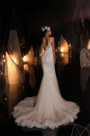 Designer wedding dresses mermaid lace | Wedding dresses v neckline_3