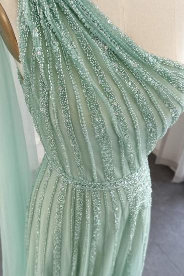 Luxuriöses One-Shoulder-Abendkleid mit glitzernden Perlen und Pailletten, formelles Dubai-Kleid für die Hochzeitsfeier_5