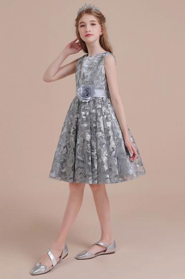 Spring A-line Tulle Flower Girl Dress | Bow Sleeveless Little Girls Pegeant Dress Online_4
