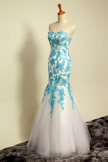 Sweetheart Applique Sexy 2022 Evening Dresses Sleeveless Lace-Up Mermaid Elegant Prom Gowns_3