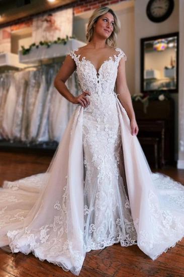 Luxury Wedding Dresses A Line Lace | Wedding dresses with a train_1
