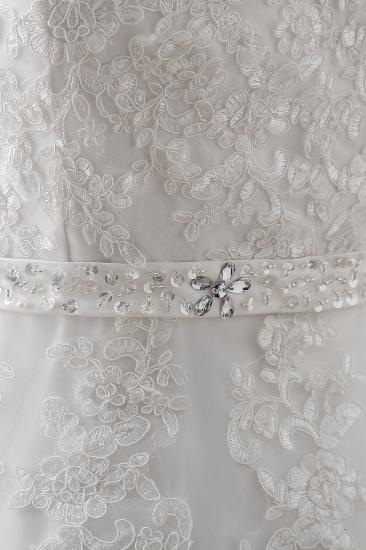AURORA | Prinzessin V-Ausschnitt Tüll Elegantes Brautkleid mit Spitze_7